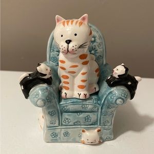 Vintage Cat and Chair Salt and Pepper Shakers